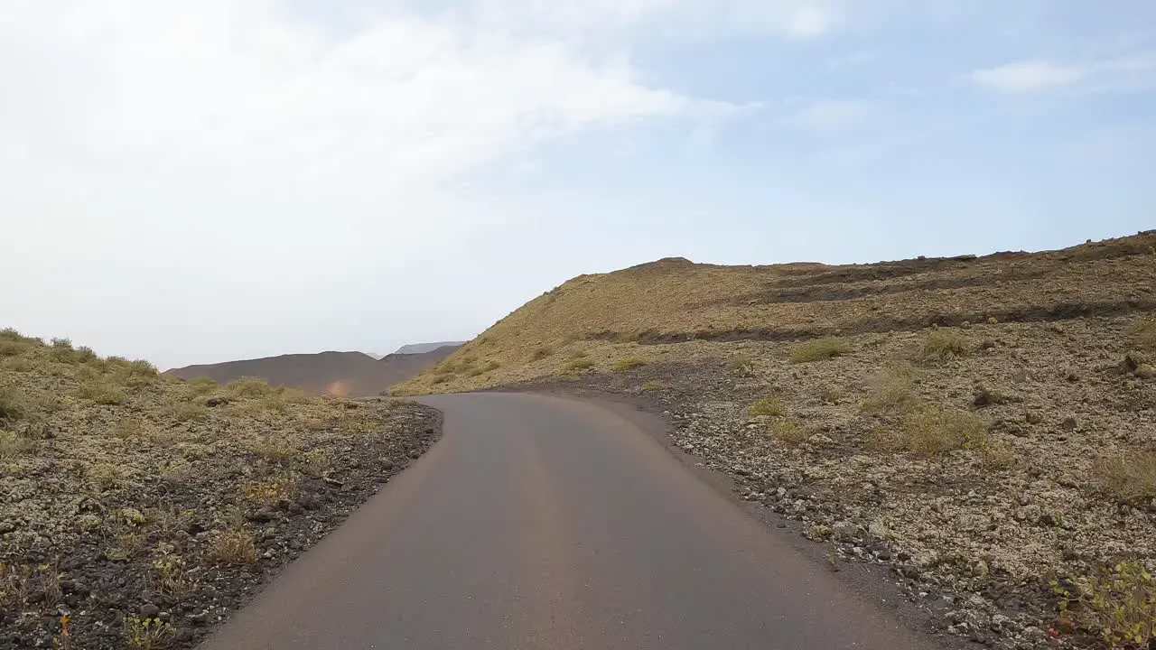 timanfaya images from the road volcanic natural park of Lanzarote