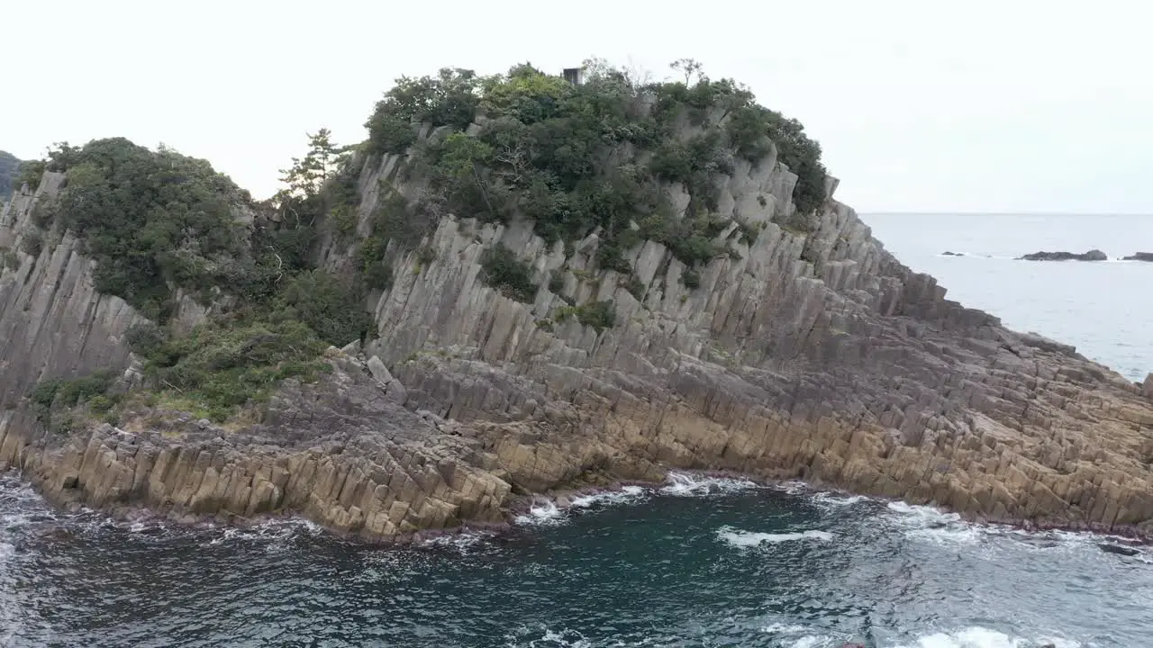 Hokojima Basalt Column Formation Island Fukui Japan