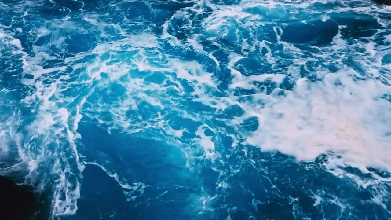 Water flow on a hurricane day on Terceira Island Azores in the middle of the Atlantic Ocean