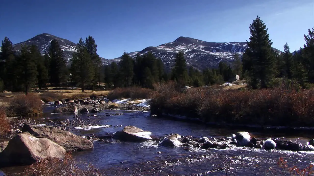 Snow Melts In The Tioga Pass California Usa