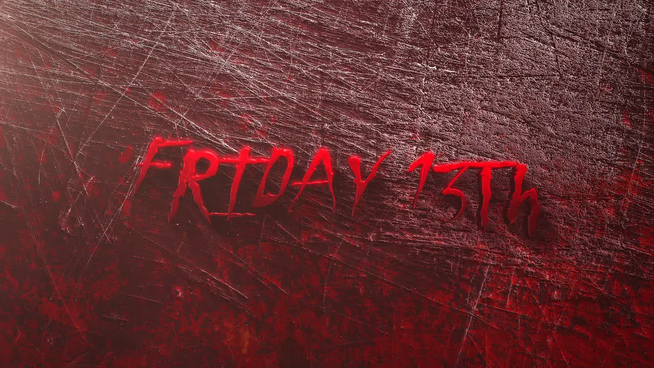 Friday 13th Text With Dark Blood On Grunge Texture