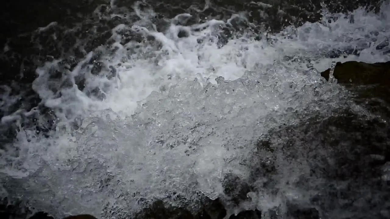 Unstoppable gush of water force closeup