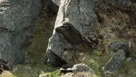 close up of rocky stones formation