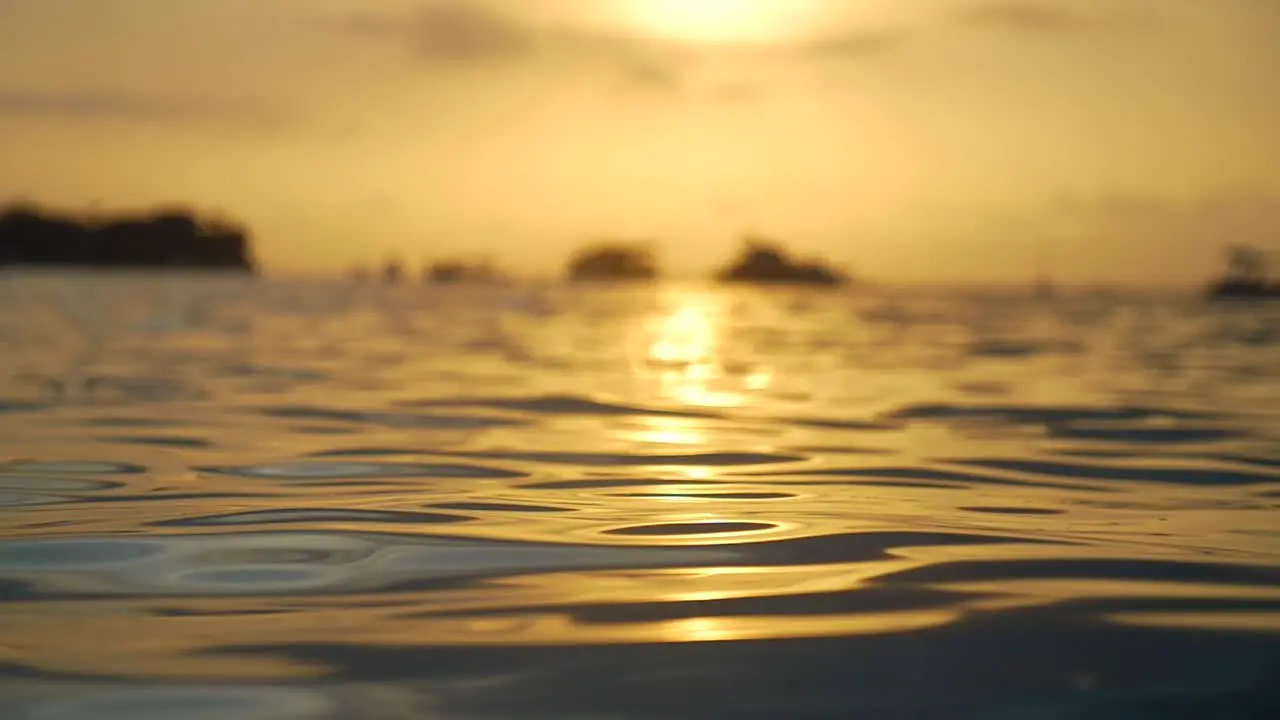 Sunset Reflecting Off Sea at Dusk