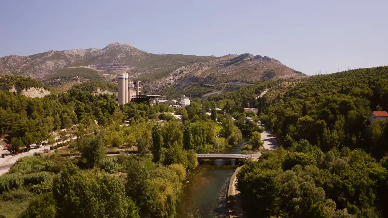 A beautiful view of the river next to the city