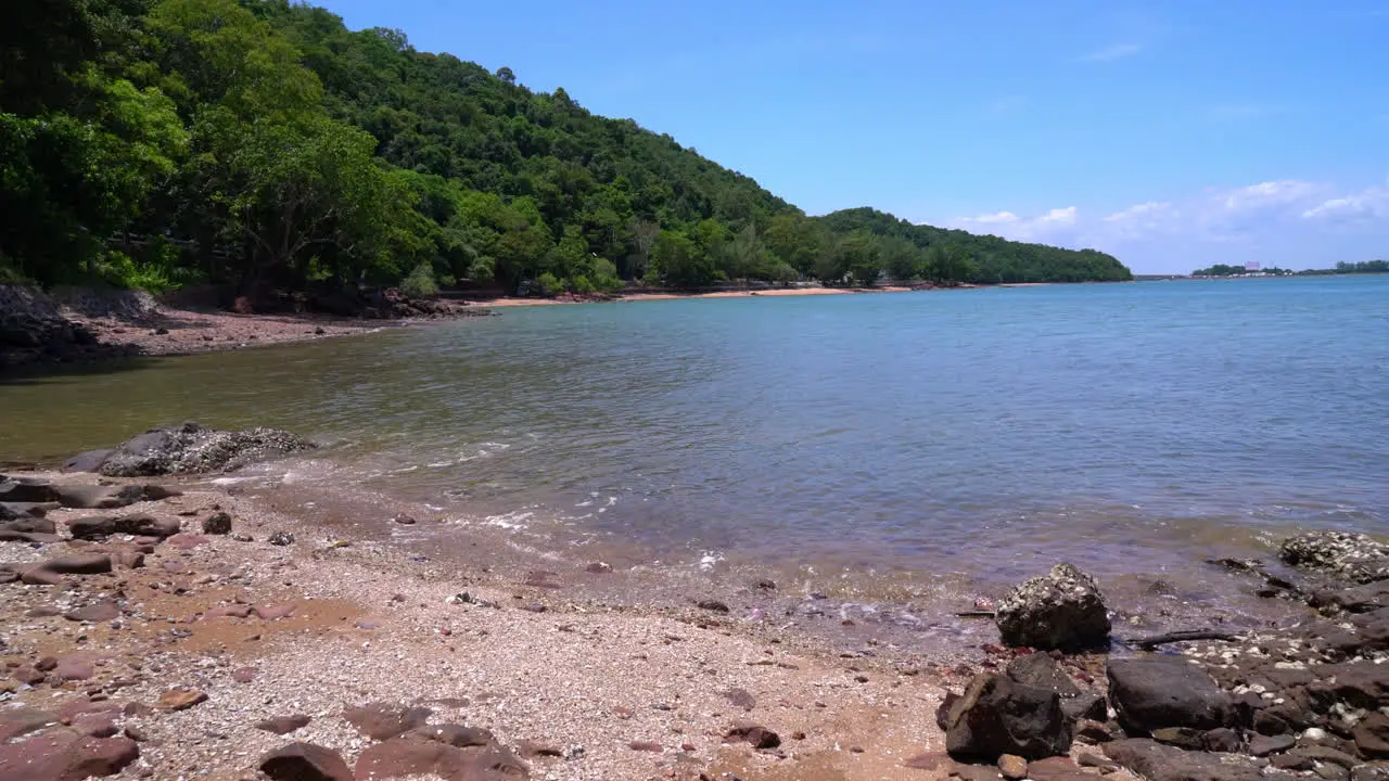 The Pink Coast with sea beach at Chanthaburi Thailand