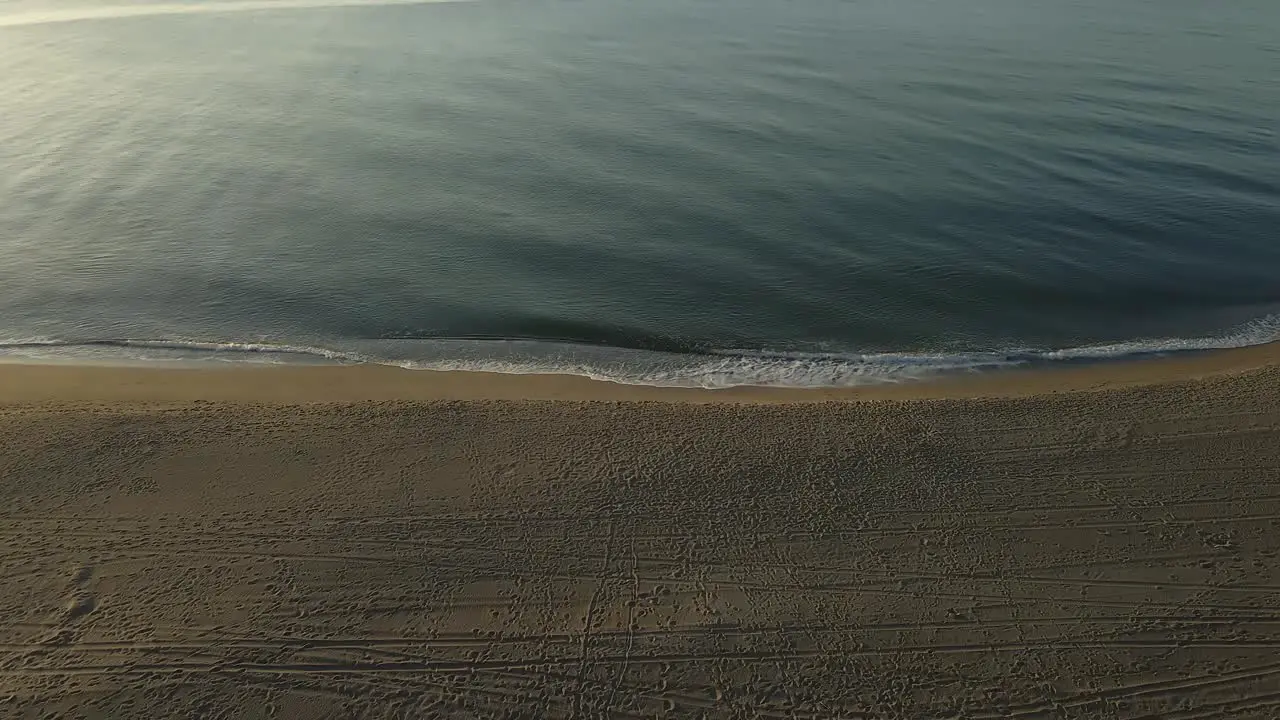 Static shot of beach waves