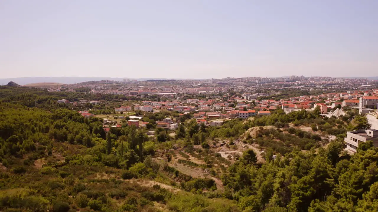 A wonderful view of the city and the forest