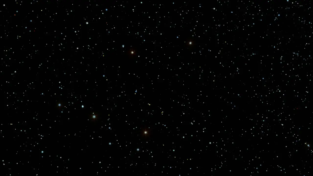 A Star Field Twinkles In A Night Sky (Loop)