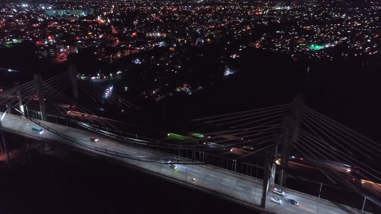 Juan Pablo Duarte and Juan Boch Bridge at night Santo Domingo