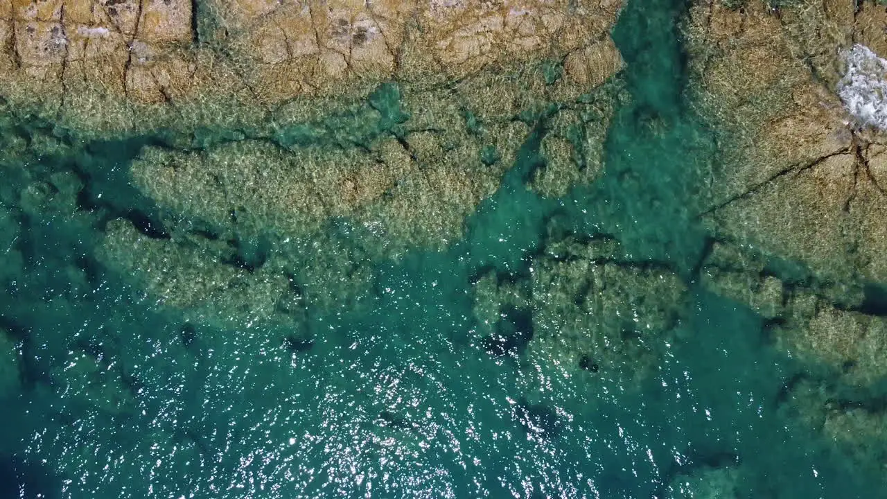 Transparent water at Cardellino beach Castiglioncello