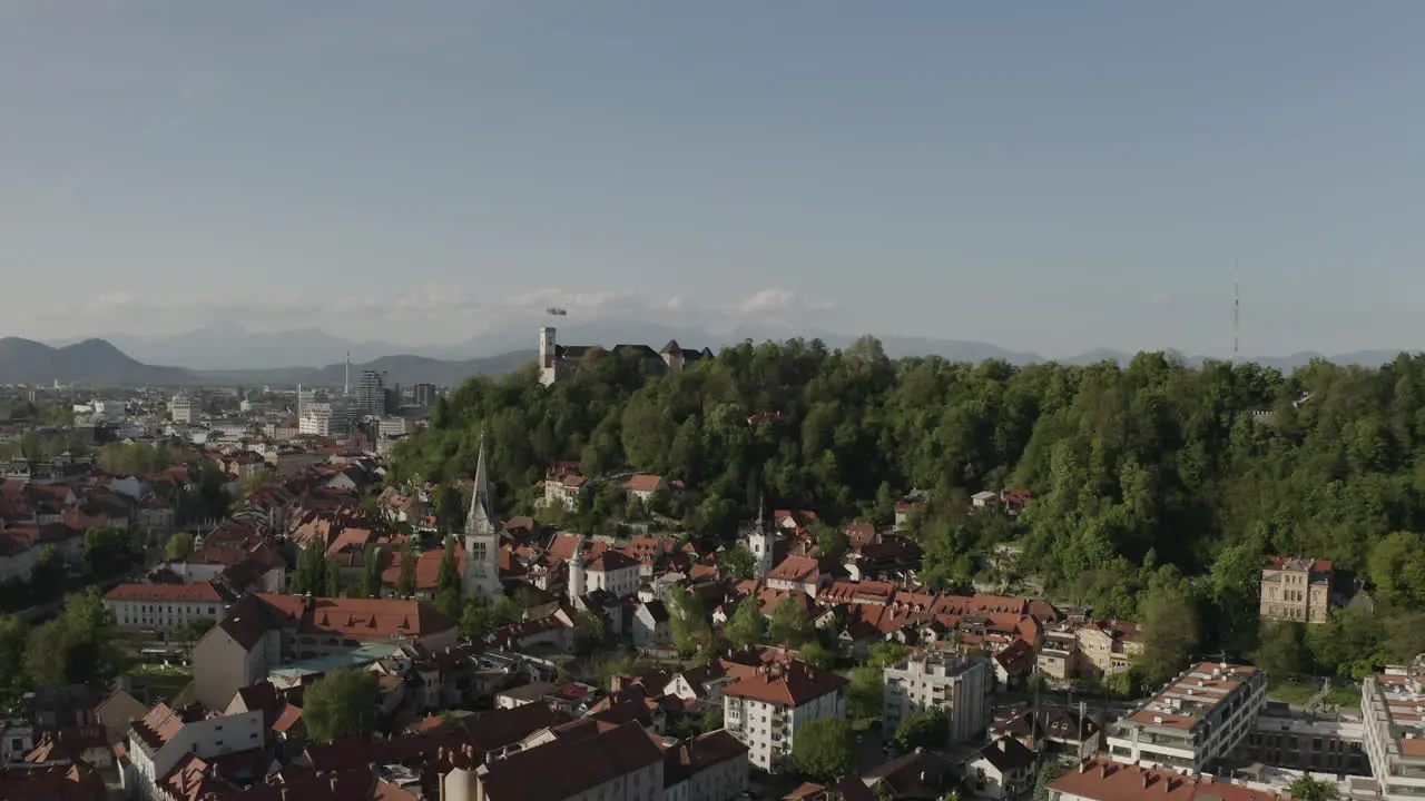 Lithuania drone shot in 4K of castle