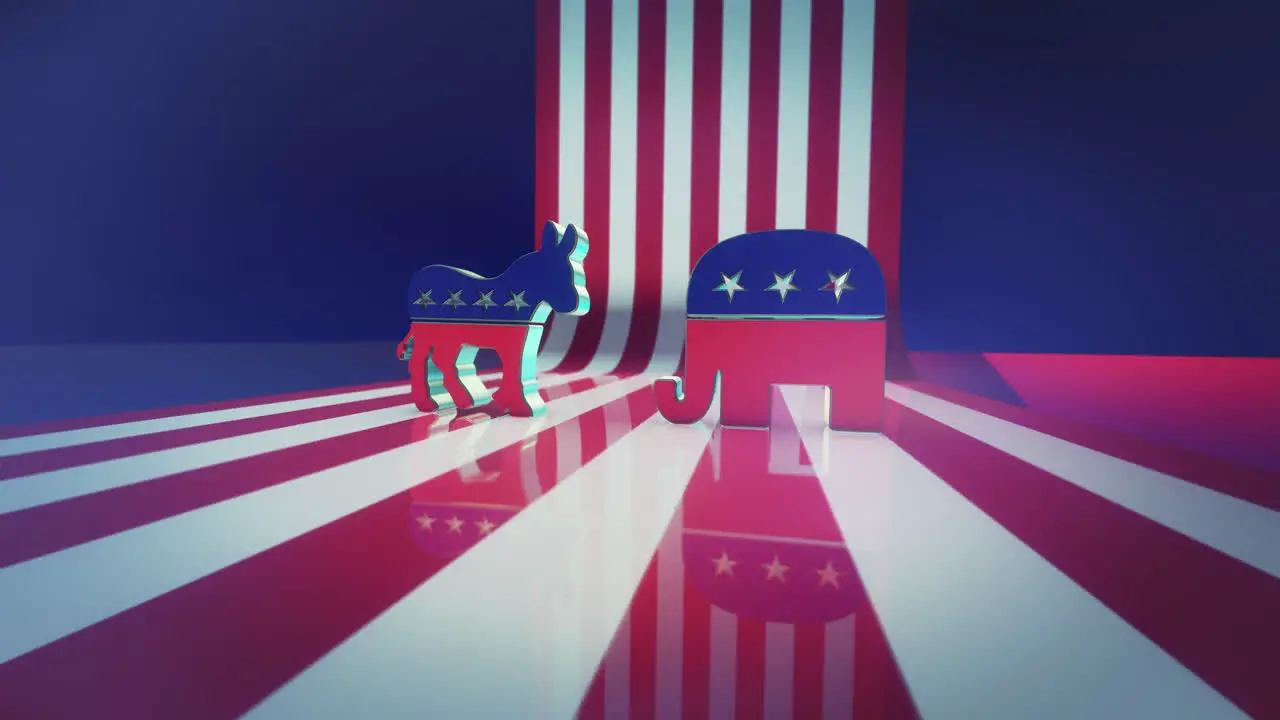 2020 US-Präsidentschaftswahl-Motion-Grafik 3d