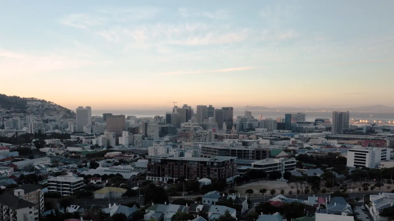 Sunset Drone Hyper Lapse of the City of Cape Town