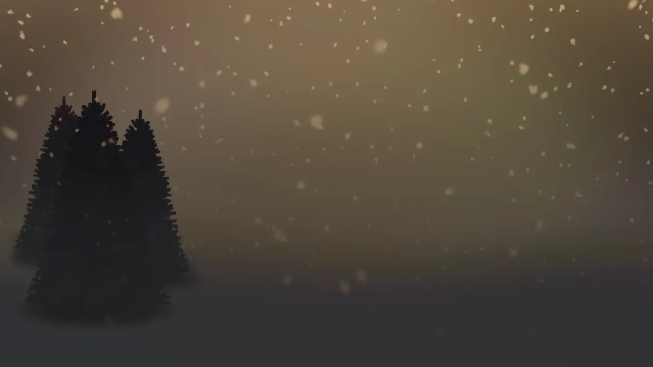 4K Winter Scene Evening Loop