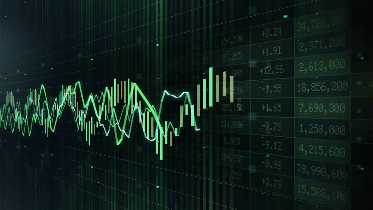 Data Chart Animated Loop Green 01