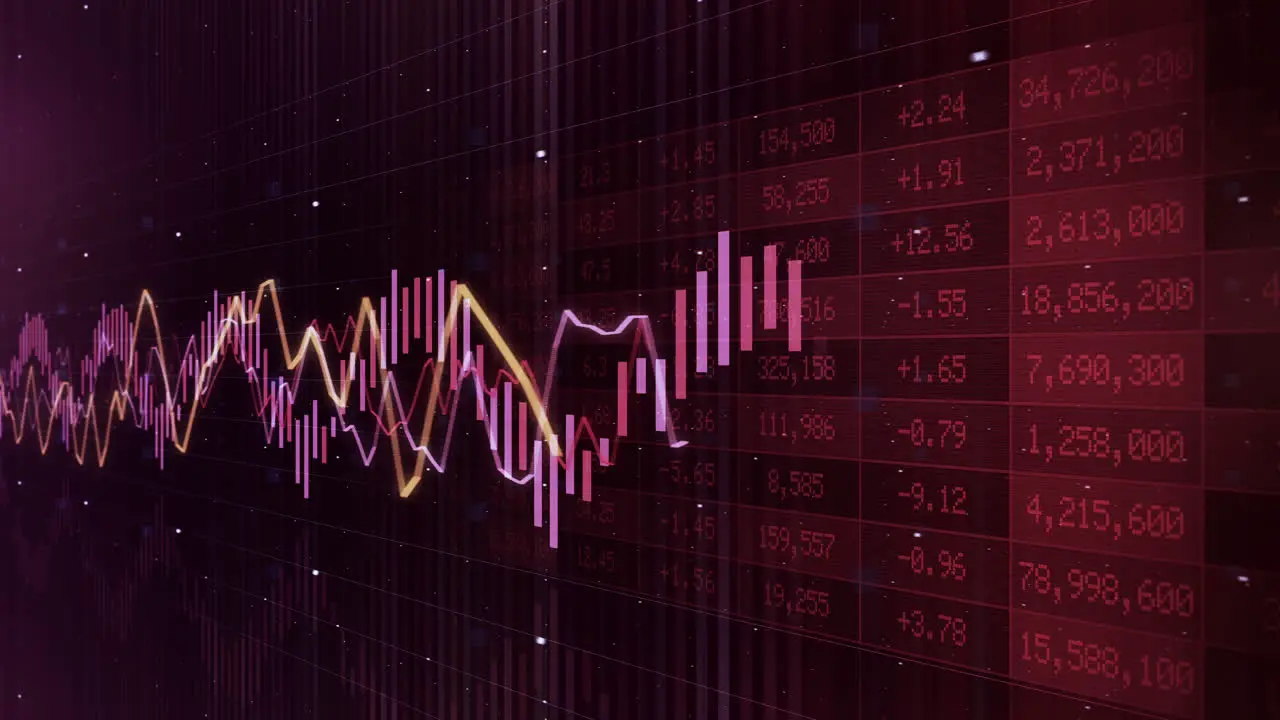 Data Chart Animated Loop Red 01