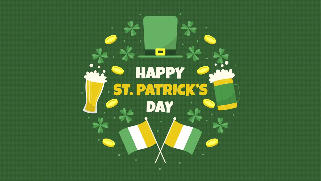 Happy St Patricks Day Animation with text 1