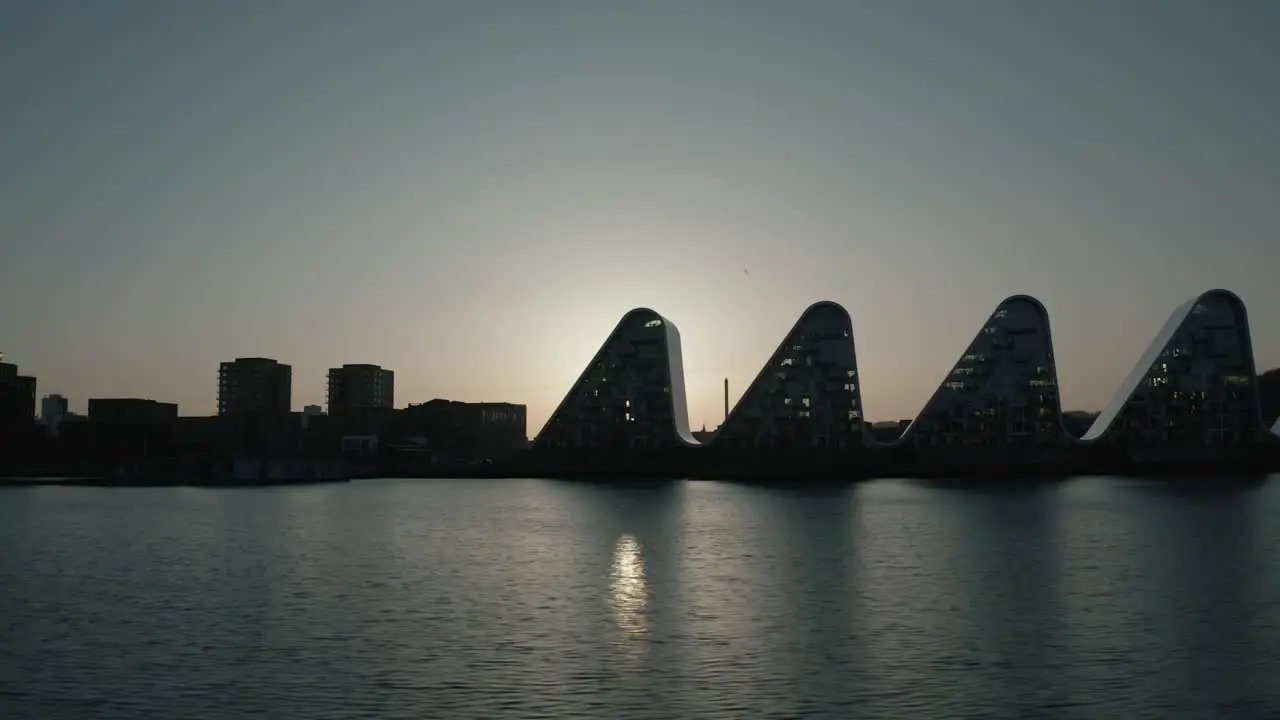 The Wave in Vejle Denmark Seen from drone