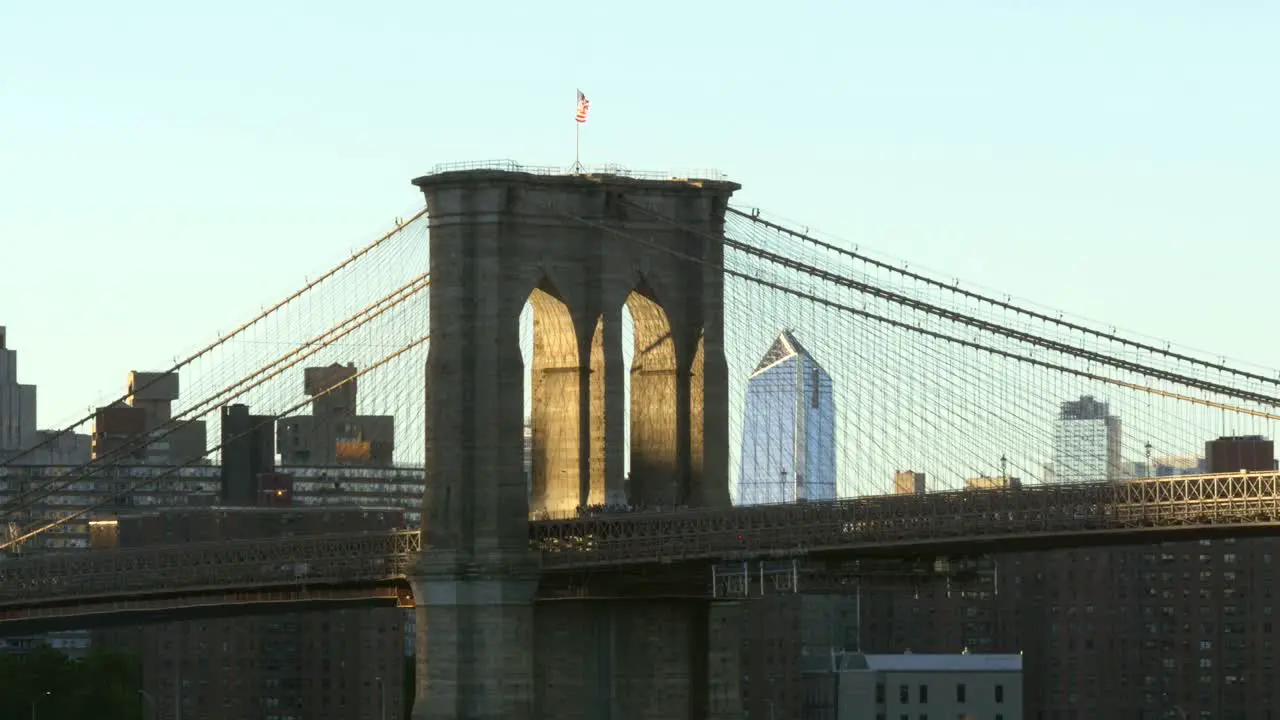 Brooklyn Bridge Arch at Sunset