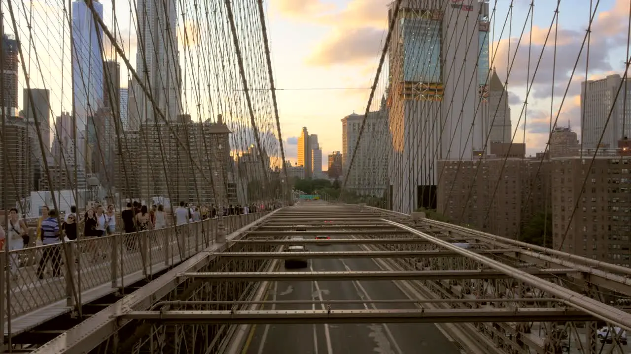 Sunset Over Manhattan from Brookyn Bridge