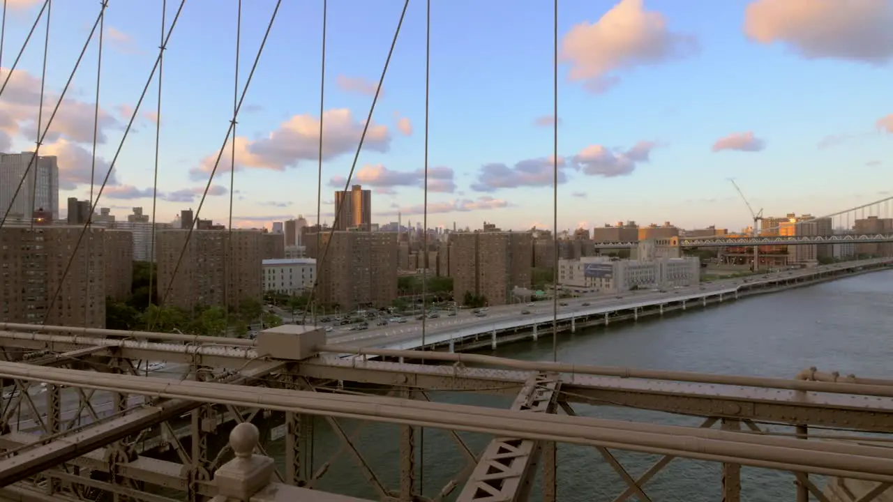 Sunset from Brooklyn Bridge New York