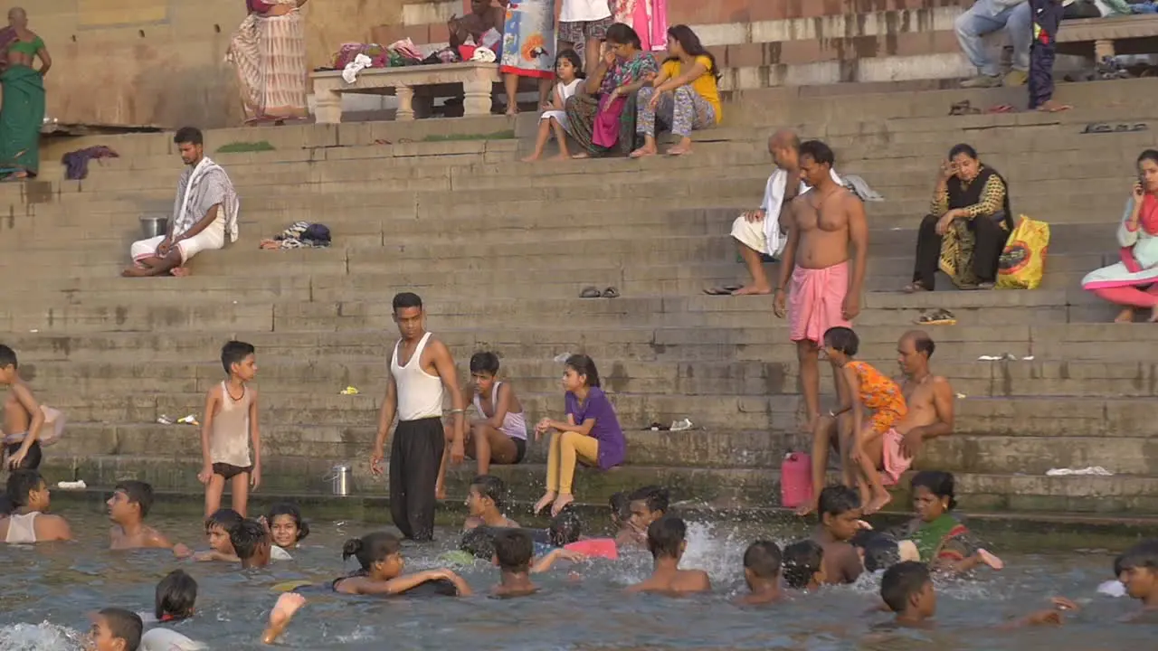 People Paddling in the Ganges