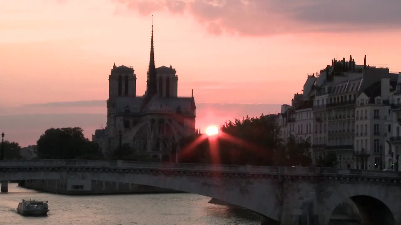 Notre Dame at Sunset