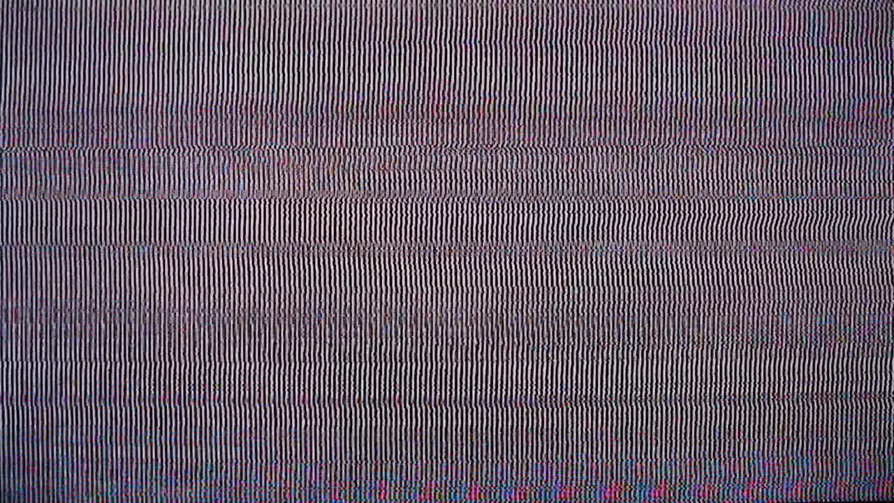 Static White Noise Analog TV Glitch Pattern Animation