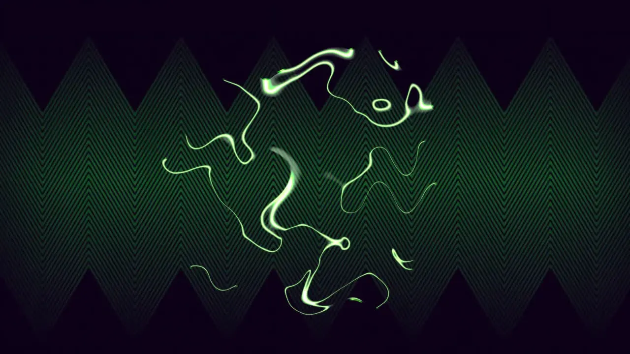 Animation of glowing abstract liquid lines on black background