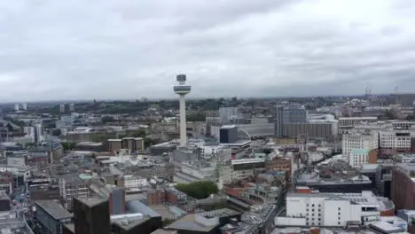 Drone Shot Orbiting Radio Tower 03