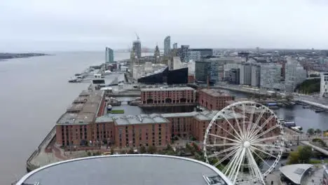 Drone Shot Orbiting Royal Albert Dock 06