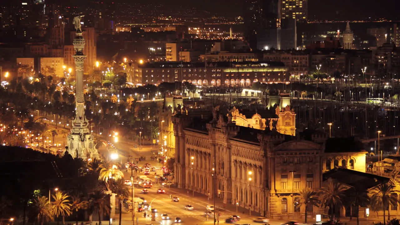 Barcelona Night Cityscape 04