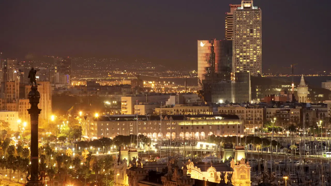 Barcelona Night Cityscape 02