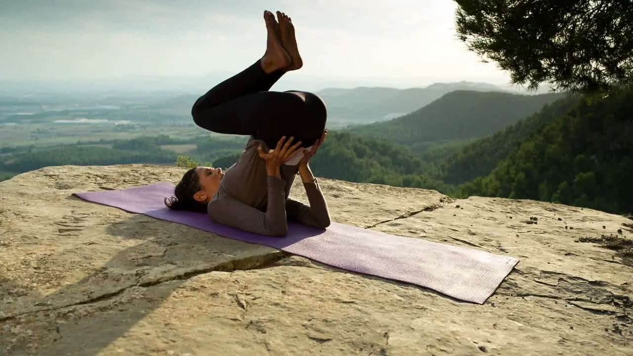 Woman Doing Yoga Outside 15