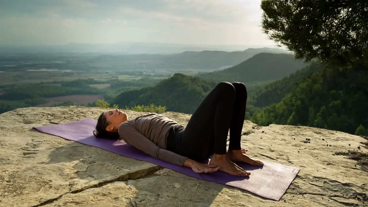 Woman Doing Yoga Outside 14