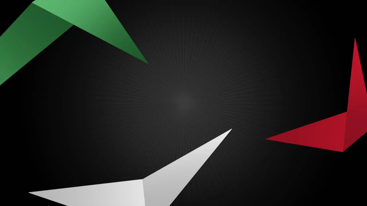 Motion abstract geometric green and red shape retro sport background