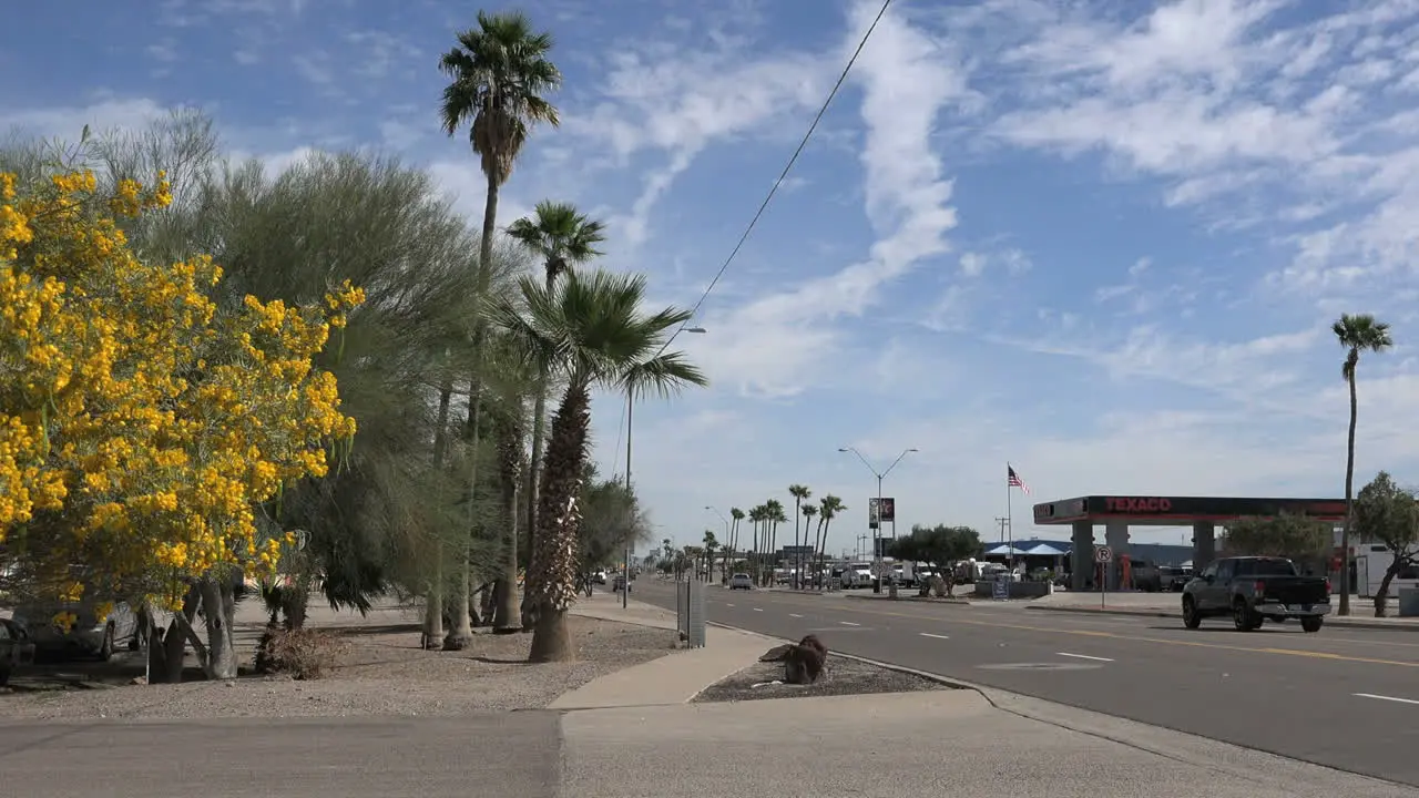 Arizona Gila Bend Traffic Pan And Zoom