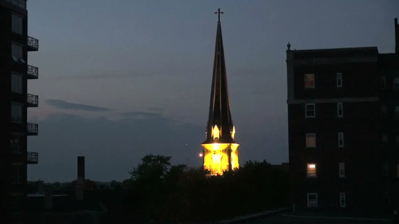 Milwaukee steeple night