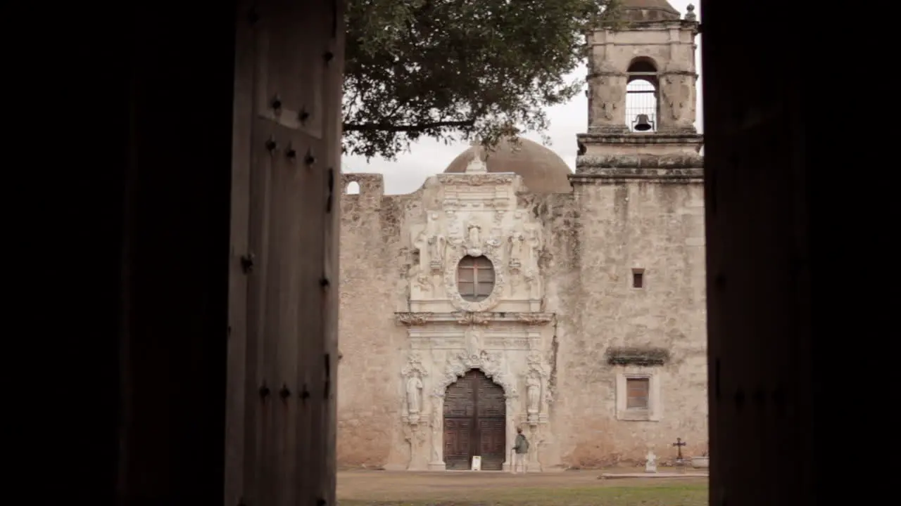 This is a voyeuristic shot of the Mission San Jose in San Antonio TX