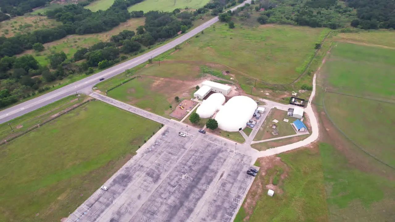 Aerial footage of the Grace Fellowship Church in Lampasas Texas located at 2974 US-281 Lampasas TX 76550