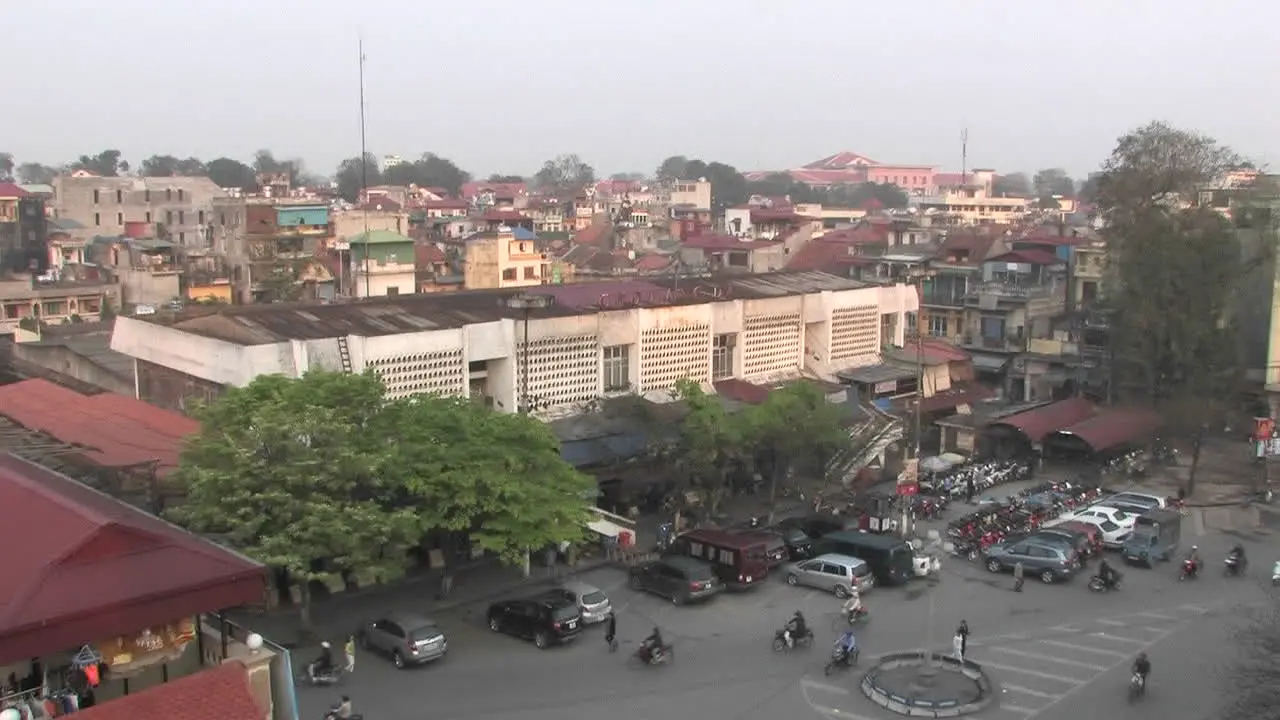 Traffic on a busy city street