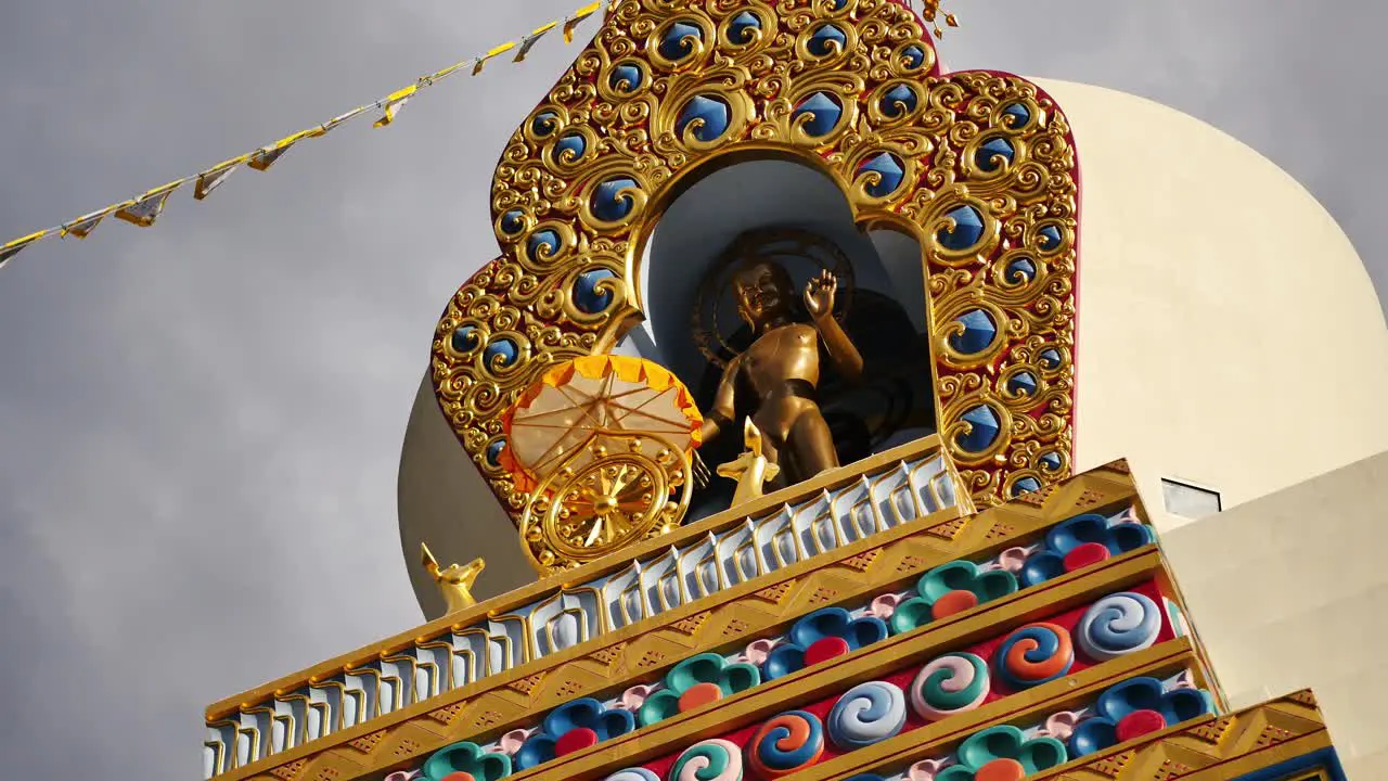 A dome on the stupa with Buddhist statue in Red Feather Lakes CO