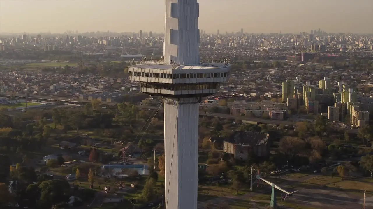 Popular Space tower and cityscape in background Buenos Aires in Argentina