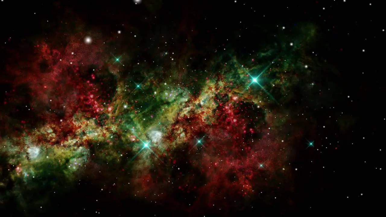 Nebula clouds move in the universe outer space