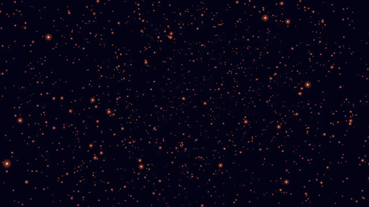 Fly colorful stars field with neon color in dark galaxy