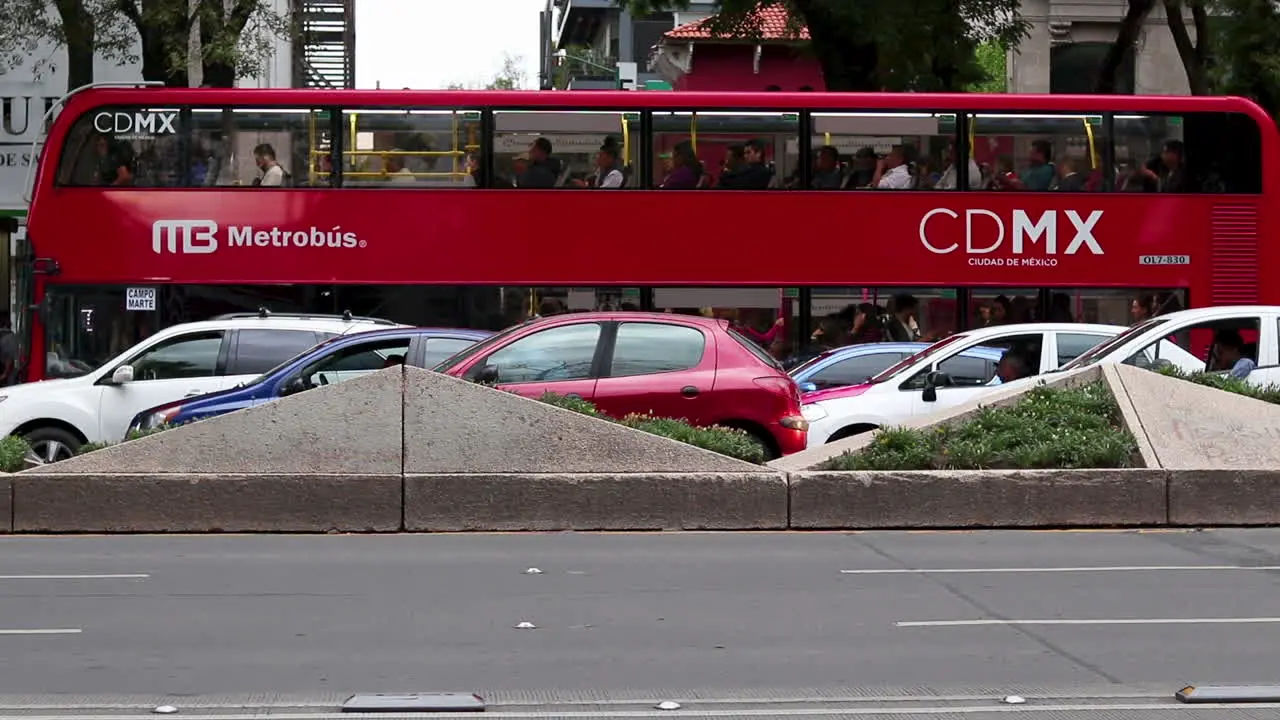 Metrobus stop in Mexico City