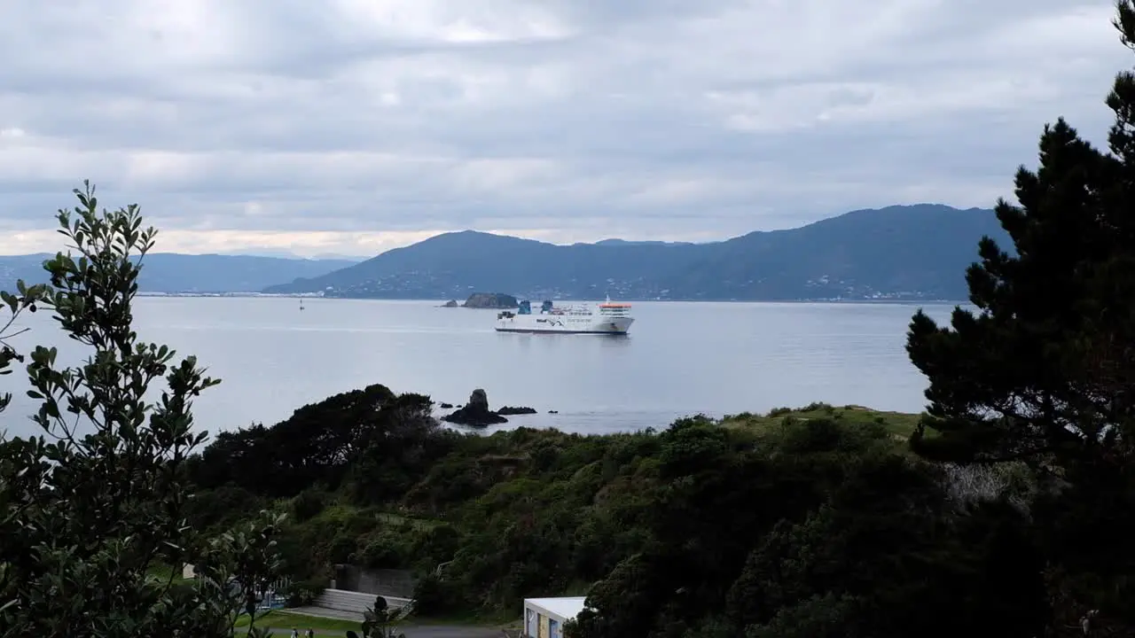 Interislander passenger ferry in Wellington North Island heading to Picton South Island New Zealand Aotearoa