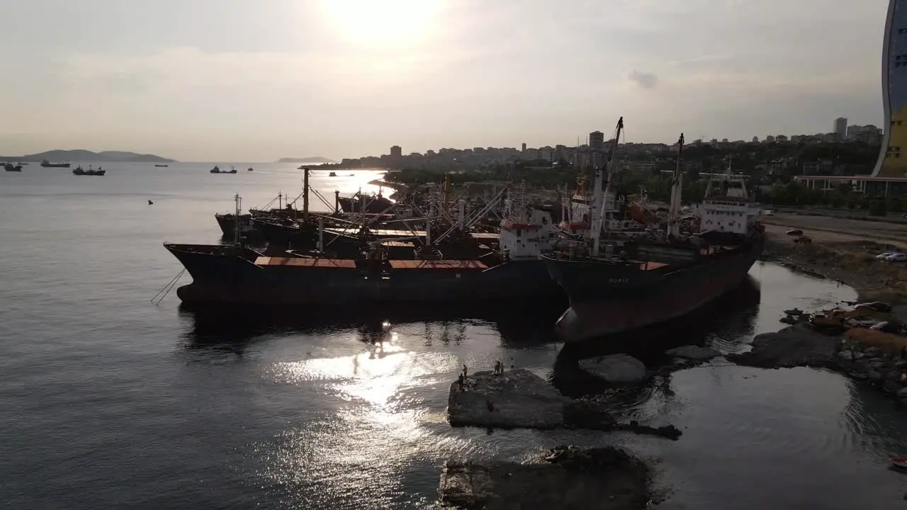 Ships Anchored At Harbor 1