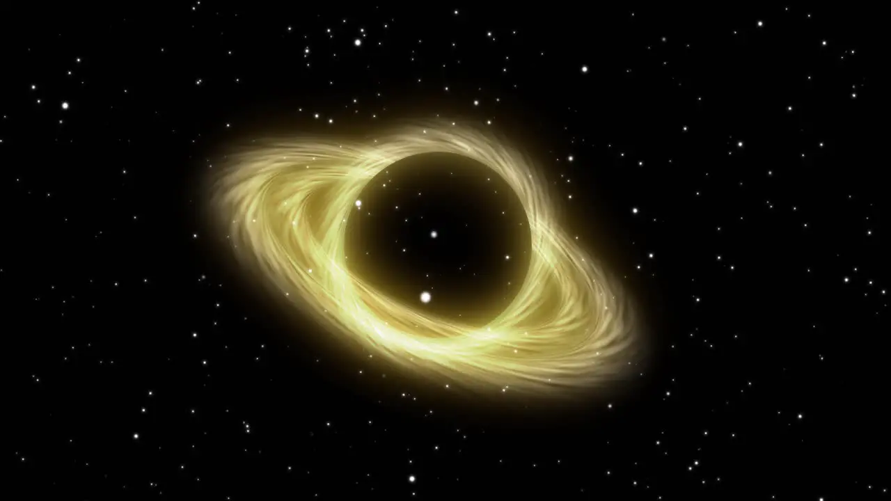 Flyging towards huge black hole while stars are passing by